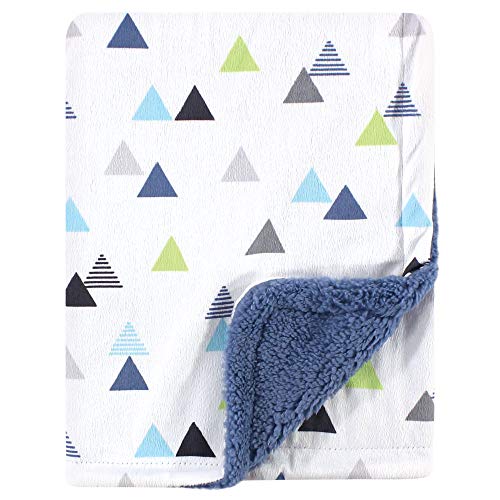 Hudson Baby Unisex Baby Plush Mink and Sherpa Blanket, Abstract, One Size - color: Abstract, size: One Size
