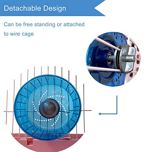 Hamster Exercise Wheel, Silent Spinner Hamster Running Wheels, Diameter 6.7 inch, Blue - color: Blue, size: 6.7 Inch