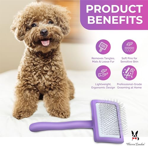 Warren London Precision Pro Medium Slicker Brush for Dogs & Long Coats - style: Precision Pro Medium