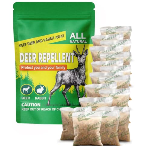 LAQDECDV Deer Repellent, Rabbit Repellent Outdoor, Deer Repellant Plant-16P | Deer & Rabbit Deterrent for Yard, Bunny Repellent for Flower Beds, Keep Deers Away Shrubs, Esay to Apply