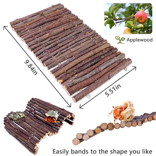 Hermit Crab Hideout & Climbing Toys - Large Size Reptile Climbing Decor for Small or Medium Hermit Crab Habitat (Crabs Climb Bridges) - size: 11.8*5.9 inch