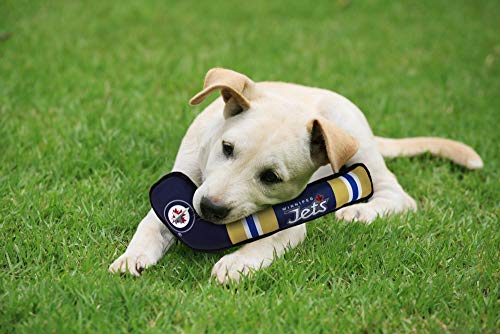 Pets First NHL Winnipeg Jets Stick Toy for Dogs & Cats. Play Hockey with Your Pet with This Licensed Dog Tough Toy Reward! - color: Winnipeg Jets, style: NHL Dog Tug Toy