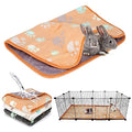YUEPET Waterproof Guinea Pig Blankets 3 Pack, Fleece Cage Liners, L | Guinea Pig Fleece Cage Liners, Waterproof Backing, Machine Washable, Soft Fleece Surface, 48 x 24 in - color: White+gray+coffee, size: L-48"×24"