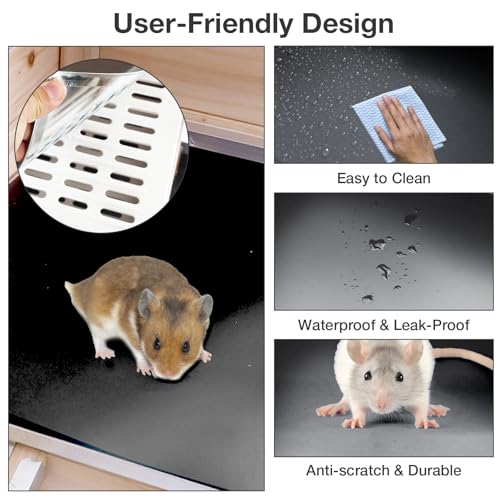 Guinea Pig Cage with Wooden Stand - Hamster Cage, Small Animal Cage Anti Chew Ramp, Hideout, Platform, Pull Out Tray (Wood, L) - color: Wood