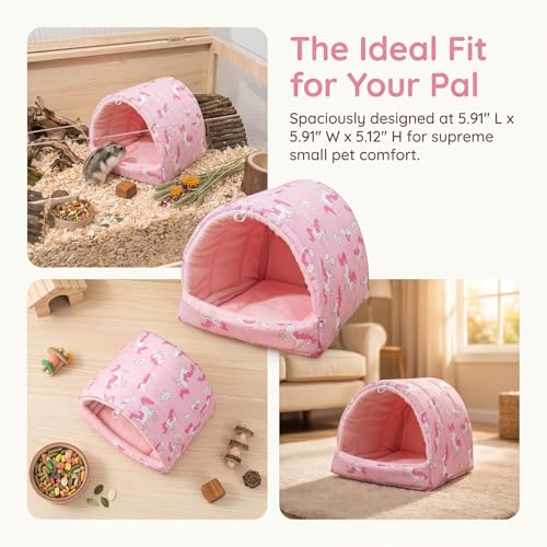 Rat Hamster Warm Bed House Hut Hanging Hammock Cute Nest for Small and Medium-Sized Pets (L), Suitable for Larger Pets(XL)-L-Colorfur - color: Colorfur, size: L