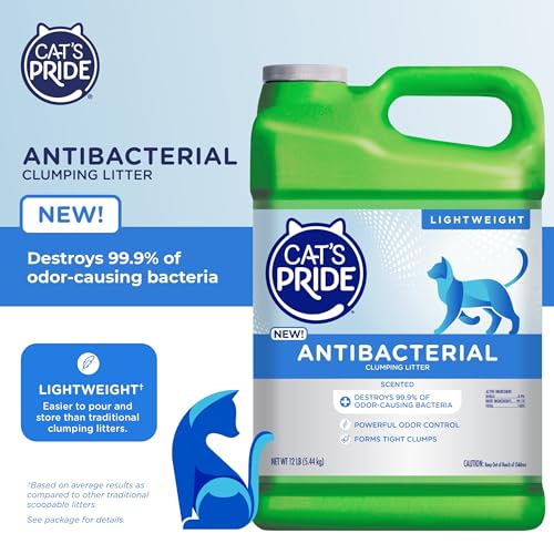 Cat's Pride Antibacterial Litter, Odor-Eliminating Lightweight Scented 12lb