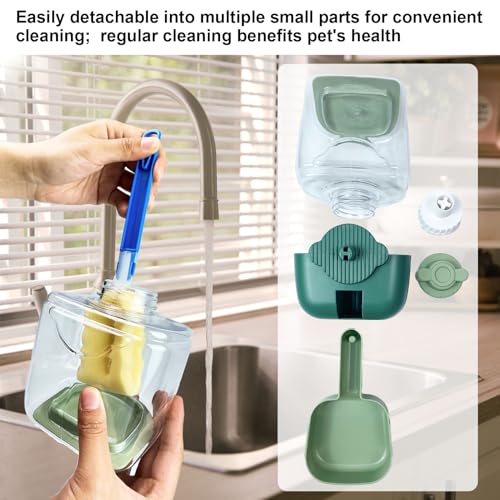 35oz Rabbit Water Bottle, Pet Hanging Automatic Water Dispenser for Small Animal Ferret Guinea Pig Chinchilla Dog Cat (Cage Grid Spacing 1.2''-2.1'') (Yellow)