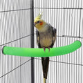 FrgKbTm U Shape Parrot Perch Stand Toy Bird Platform Sand Paw Grinding Clean Stick Exercise Conure Budgie Cockatiel Cage Accessories (Green Corner Medium)