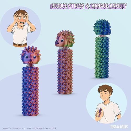 Hedgy - The Hedgehog Sensory Pain Stimming Fidget Toy, Spike Textured for Stress Relief, Focus and Concentration (Neon Harmony) - color: Neon Harmony