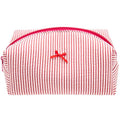 PAZIMIIK Cozy Makeup Bag for Women,Zipper Cosmetic Pouch,Stripe Red | Soft Cosmetic Organizer for Makeup,Skincare,Toiletries,Daily Beauty Essentials,Purse,On-the-Go,Bridesmaid Gifts - color: Stripe Red