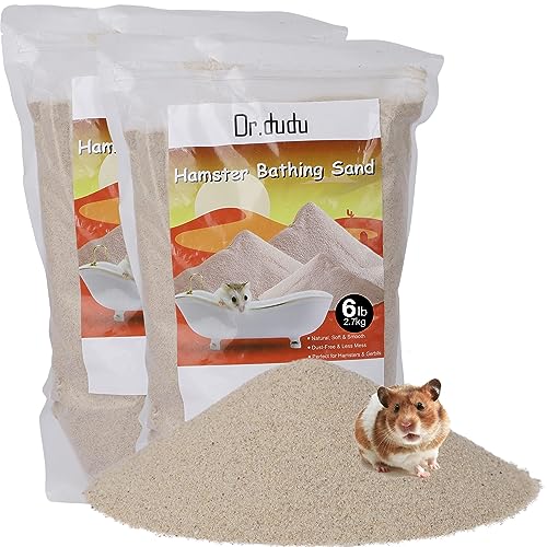 DR.DUDU Hamster Bath Sand, 12lb Dust Free Desert Sand or Potty Litter Sand for Hamster Chinchillas Gerbil Syrian Mice Small Animals (Beige) - color: Beige, size: 12lb