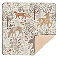 Baby Play Mat Woodland Fox Deer Trees Leaves 50 x 50 Playpen Mat Baby Play Mats for Floor Play Gym Crawling Mat Non-Slip Cushioned Baby Playmat for Infants, Babies, Toddlers - color: multi 13