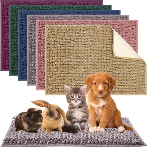 Fanfanwin 6 Pcs Guinea Pig Cage Liner 16 x 24 Inch for Guinea Pig Cage Bedding Reusable Rabbit Mat Pad Washable Training Pad Animal Sleeping Bedding Mat