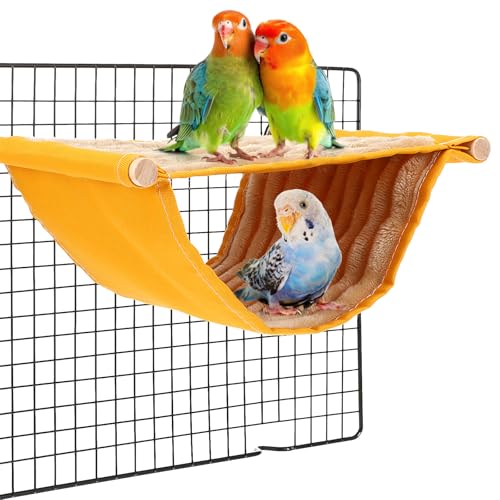 Winter Warm Bird Nest Bed, Parrot Hanging Bed Cage Hammock Finch Hamster | Snuggle Hut, Parrot House Tent, Bird Cage Stand Perch, for Parakeet, Budgies, Cockatiels, Lovebird, Cockatoo