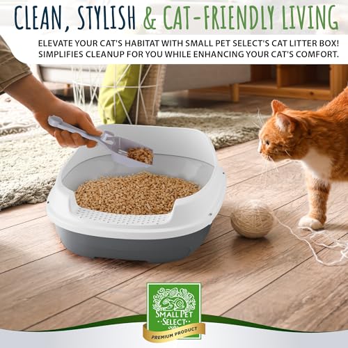 Small Pet Select Sifting Cat Litter Box, with Scoop & 5 Pee Pads | Tidy Easy-Clean Sifting System, Drawer, Litter Scoop & Removable Tray, For Cats, Rabbits & Other Small Pets - size: Sifting Litter Box (No Litter Pellets)