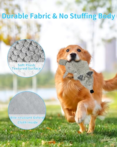 Dog Toys, Squeaky Plush No Stuffing Crinkle Dog Toy for Small Medium Large Dogs, Interactive Puppy Teething Water Bottle Dog Chew Toy (Mouse) - style: Mouse