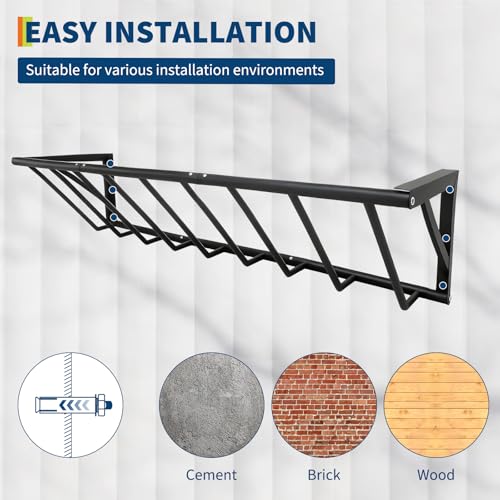 Garvee Hay Feeder for Horses, 63'' Long Hay Rack | with 67 Gallon Large Capacity, Heavy Duty Carbon Steel Wall Mounted Feeder Rack for Horses, Goats, Sheep in Stable and Farm - size: 63 inch