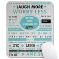 Laugh More Worry Less Be Awesome Mouse Pad, Inspirational Quotes Desk Mat | Positive Affirmations, Motivational Self Love, Be The Best Version Of You, 9.5"x 7.9", Cute Smooth Anti-Slip Teal Mousepad - color: Tea Green