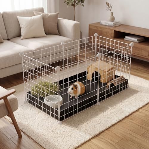 STILLCOVE 2Pcs Guinea Pig Cage Liner, Foldable Corrugated Plastic Base Tray | 2 x 2 Panel Size Bottom, Rabbit Bunny Pee Pads, Bird Mat, Small Animals Chinchilla Ferret Rat Hedgehog Hamster Mouse Squirrel - size: S - 29.5" × 13.8" × 3.9"