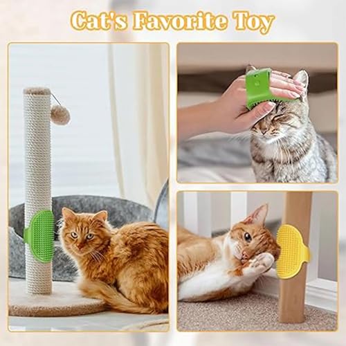 Silicone Pet Grooming Brush for Dogs & Cats – Soft Bath Brush, Gentle Deshedding & Massage Tool, Adjustable Hand Strap, Use Wet or Dry for Short & Long Hair Pets (Yellow) - color: Yellow