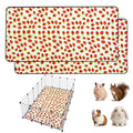 2 Pack Guinea Pig Cage Liners, 48"x 60" Washable Waterproof Bedding for Rabbit, Bunny, Hamster & Small Animals, Reusable Super Absorbent Pee Pads for C&C Cage, Strawberry Print - size: 48x60 inch 2pack