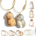 6pcs Cat Fur Storage Bottle of Keychain,Transparent Pendant for Cat & Dog Hair Collection,Capsule Toys Pet Hair Container,-Animal Lovers Keepsake Gift