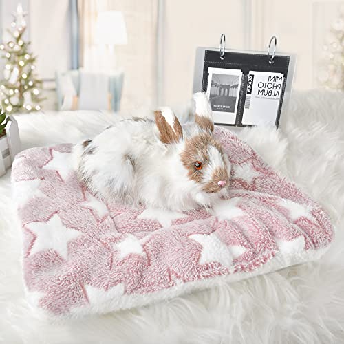 Small Animal Bed Mat, Soft & Warm, Suitable for Guinea Pig, Hamster, Rabbit, Rat and Bearded Dragon (XX-Large(19.7''x15.7''), Star Red) - color: Star Red, size: XX-Large(19.7''x15.7'')
