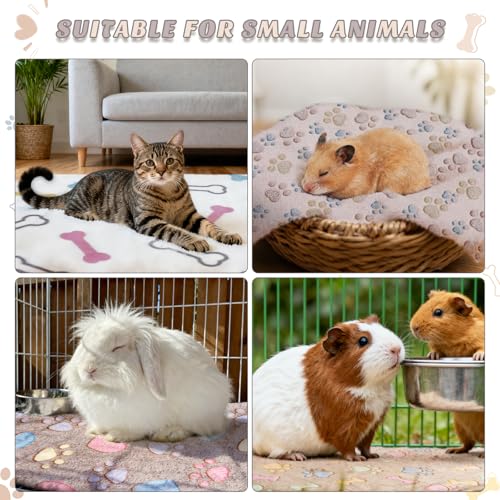 8 Pack Guinea Pig Cage Liner, Washable Guinea Pig Fleece Blankets Beding Accessories, Flannel Throw Warm Sleep Mat, Pet Pee Pads for Small Animal Hamster Rabbit Puppy Cat (Dark Color, 30x20 Inch) - color: Dark Color, size: 30x20 Inch /8 Packs