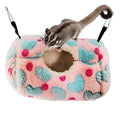 Litewoo Sugar Glider Sleeping Pouch Small Animal Hammock, Hanging Bed Warm Cotton Nest for Rat Hamster Gerbil Sugar Glider Chinchilla Squirrel Guinea Pig (Pink) - color: Pink