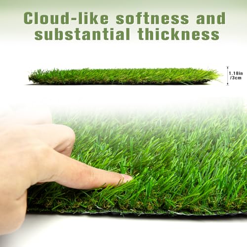 XXXFLOWER Chicken Nesting Pads for Coop 4 Pack 11.81x11.81in | Washable Nesting Pads for Chicken Coop, Artificial Grass Mat for Poultry Accessories, Pet Garden Lawn Indoor Outdoor