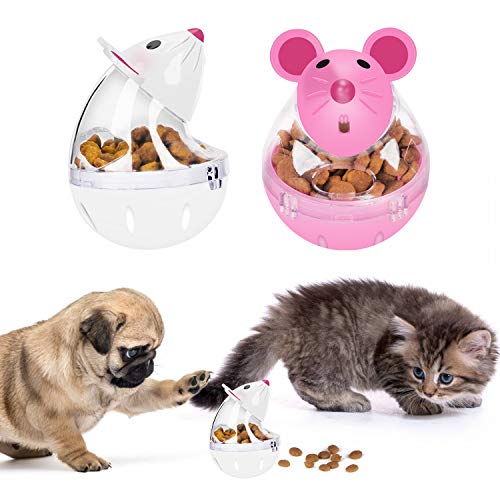 Legendog Cat Slow Feeder Food Ball - Mice Tumbler Shaped Pet Treat Toy for Cats