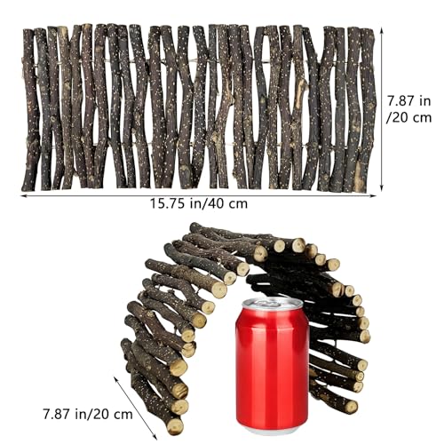 Hamiledyi 2pcs Large Reptile Hides Bearded Dragon Hide Bendable Climbing Bridge Wood Tunnel Tortoise Hut Lizard Hiding Cave for Snake Turtle Gecko Chameleon (15.8" x 7.9") - size: L-15.8 x 7.9-2 PACK