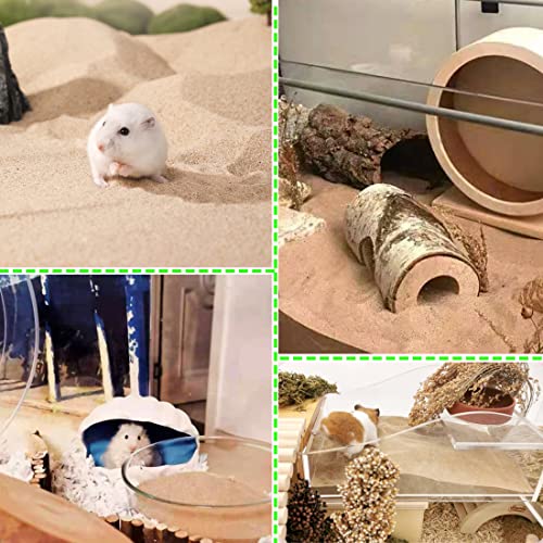 Hamster Bath Sand, 3lb Dust Free Desert Sand or Potty Litter Sand for Hamster Chinchillas Gerbil Syrian Mice Small Animals(Beige) - color: Beige, size: 3lb