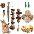 Rabbit Toys Bunny chew/Premium Guinea Pig Toys Natural Material Timothy Hay Sticks Apple Wood Sticks Handmade for Guinea Pig Hamster Rat Chinchilla - color: TOY-1-11