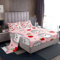 Erosebridal Kids Hedgehog Bed Sheets Strawberry Sheet Set Queen Size Kawaii Cute Hedgehog Animal Bedding Set for Little Boys Girls Teens Fruit Fitted Sheet with Cartoon Flat Sheet Deep Pocket, Pink - color: Multi 14, size: Queen