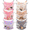 Sadnyy 6 Pieces Guinea Pig Rat Hammock Three Layer Ferret Bed Small Animal Hanging Pet Cage Hammock for Chinchilla Rat Sugar Glider Squirrel Reptiles (Classic Pattern)