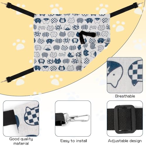Pet Accessories Hanging Cat Bed Swing Hammock for Cage - Indoor Kitten Desk Accessories - Ferret Bed - color: Grey, size: Medium