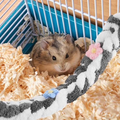 Totority Squirrel Climbing Rope Toy Rope Perch for Sugar Gliders Rats Hamsters and Small Pets Cage Enrichment and Activity Accessory 22.83 X 2.16 X 1.57 in 1 Pc