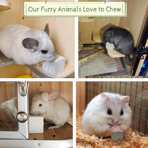 Hamiledyi 20 Pcs Chinchilla Lava Blocks Rabbit Chew Toys | Bunny Lava Teeth Grinding Stone Small Animal Mineral Calcium Stone for Hamsters Rabbits Chinchillas Squirrels Rats Parrots - size: 1.57 Inch Diameter