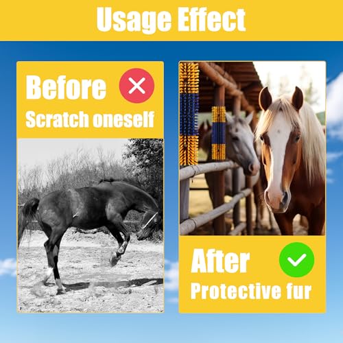 2pcs Livestock Scratch Brush, Horse Scratching Post for Grooming | Goat Brush Help Stay Comfortable on the Back of Livestock Cattle Scratch for Goat, Cow, Sheep, Pig and Other Animals