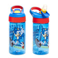 Zak Designs Sonic the Hedgehog Kids Water Bottle with Spout Cover and Built-in Carrying Loop, Made of Durable Plastic, Leak-Proof Water Bottle Design for Travel (17.5 oz, Pack of 2) - color: Sonic the Hedgehog