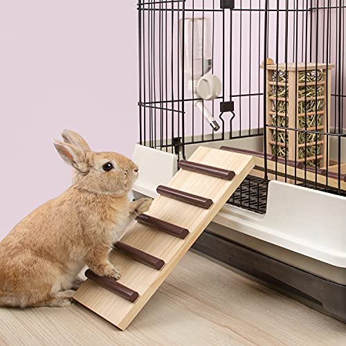 Niteangel Wooden Cage Bridge for Rabbits, Guinea Pigs and Chinchilla, Large Size