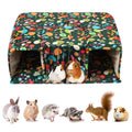 Guinea Pig Hideout with Tunnels, Toys & Cozy House - Soft Large Bed for Small Pets - Blackish Green Mushroom - color: Blackish green mushroom