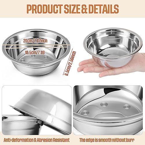 Nuanchu 15 Pack Stainless Steel Dog Bowls Bulk, 33.8 oz Pet Food Water Bowls for Medium Large Dogs/Cat, Dishwasher Safe Feeder for Multi-Pet Homes/Pet Shop - size: 33.8 oz