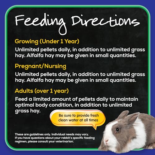 Small World Rabbit Food, Complete Pelleted Feed, High Fiber Food, 10 lb | Bunny Food, Rabbit Pellets, High Fiber Diet, Digestive Support, Essential Vitamins & Minerals, Daily Nutrition, Rabbit Food - size: 10 Pound (Pack of 1)