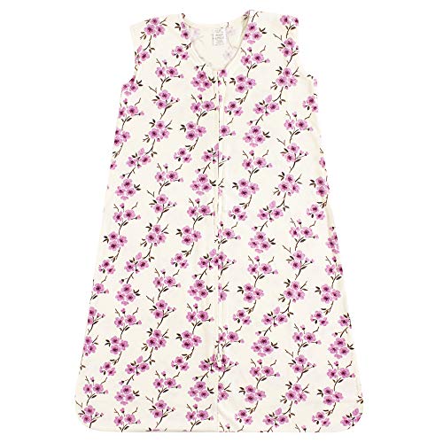 Touched by Nature Unisex Baby Organic Cotton Sleeveless Wearable Sleeping Bag, Sack, Blanket, Cherry Blossom, 6-12 Months - color: Cherry Blossom, size: 6-12 Months