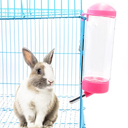 Rabbit Water Bottle for Cage 4Pcs Small Animal Water Bottle No Drip | Rabbit Water Dispenser, Guinea Pig Water Dispenser, Pet Water Bottle for Rabbit, Bunny, Guinea Pig, Hamster in Random Colors