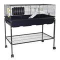 Guinea Pig Cage Kit, Small Animal Cage with Hay Holder, Water Bottle, Food Bowl, Metal Pet Habitat for Hamster, Chinchillas, Guinea Pigs, Rabbit, Squirrel, Gerbil - size: 42"H