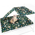 Ferret Cage Liner for Ferret Nation & Critter Nation Cage | Washable Bedding, Leakproof Cage Accessories for Ferrets, Chinchillas, Rats & Other Small Animals(Single Unit combo) - style: Single Unit combo