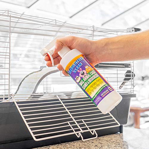 Absolutely Clean Amazing Small Animal Cage Cleaner, Just Spray/Wipe, Easily Removes Messes & Odors - Hamster Cages, Mice, Rat Cage, Guinea Pig Cage, Rabbit Cage, Ferret Cage, Dog Cage - USA Made - style: 16 Fl Oz (Pack of 2)